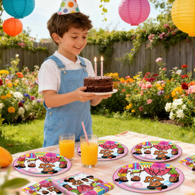 Fuyhiuous Gracies Corner party decor set, cohesive look for Gracie's birthday.