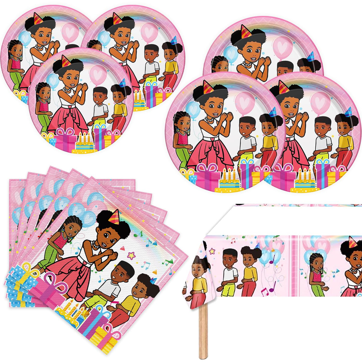 Fuyhiuous Gracies Corner plates 20-count, sturdy for birthdays and family gatherings.