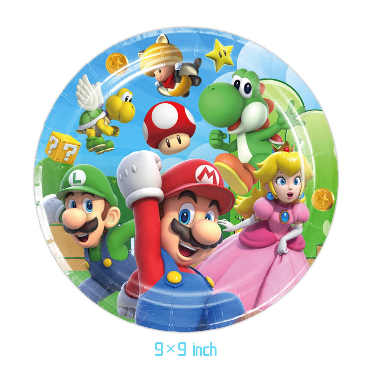 Fuyhiuos Mario Party napkins with bold print for cleanups