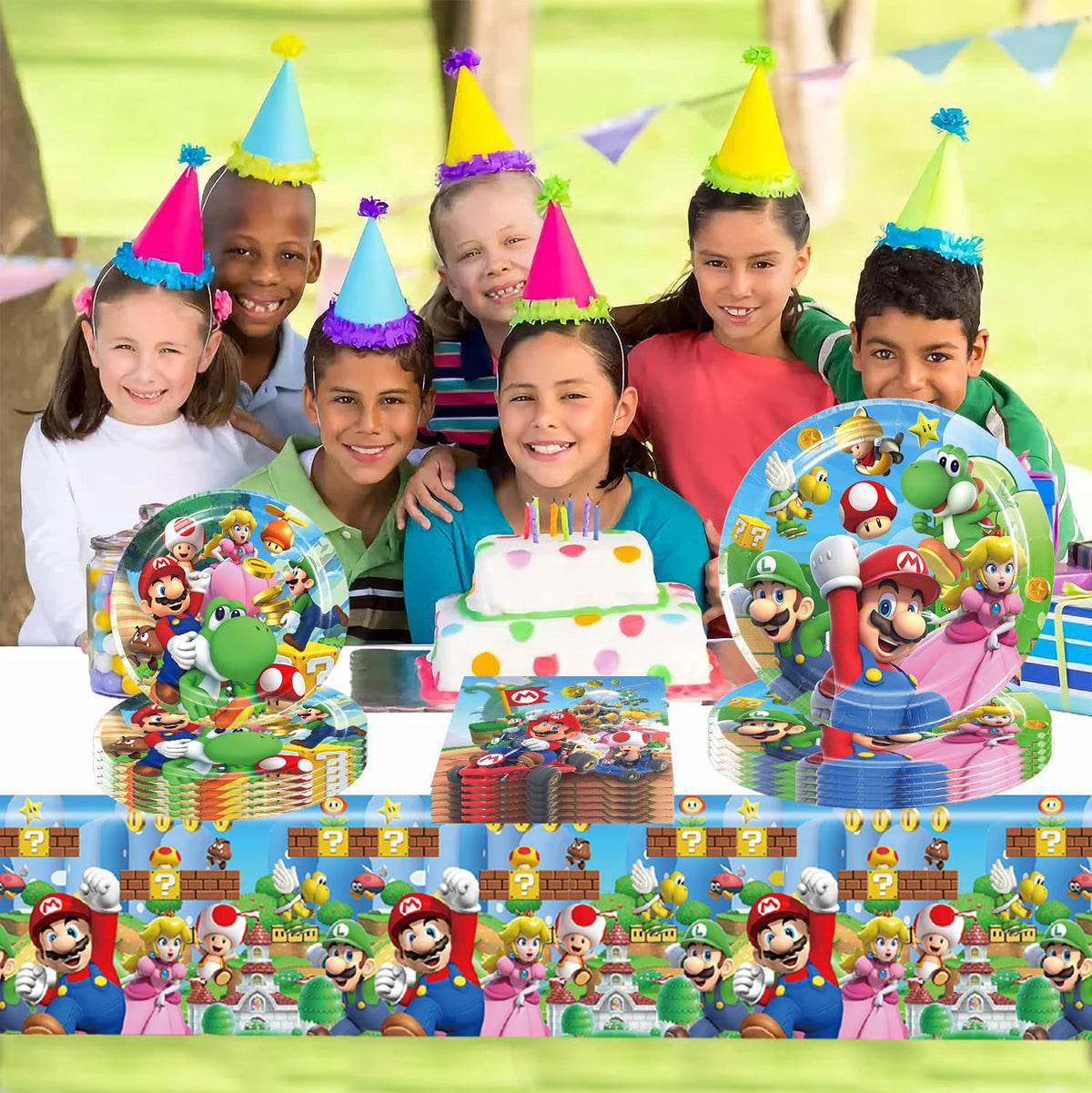 Fuyhiuos Mario Party print close-up showing vibrant graphics