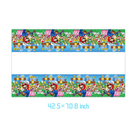 Fuyhiuous Mario Party table setting example with coordinated colors