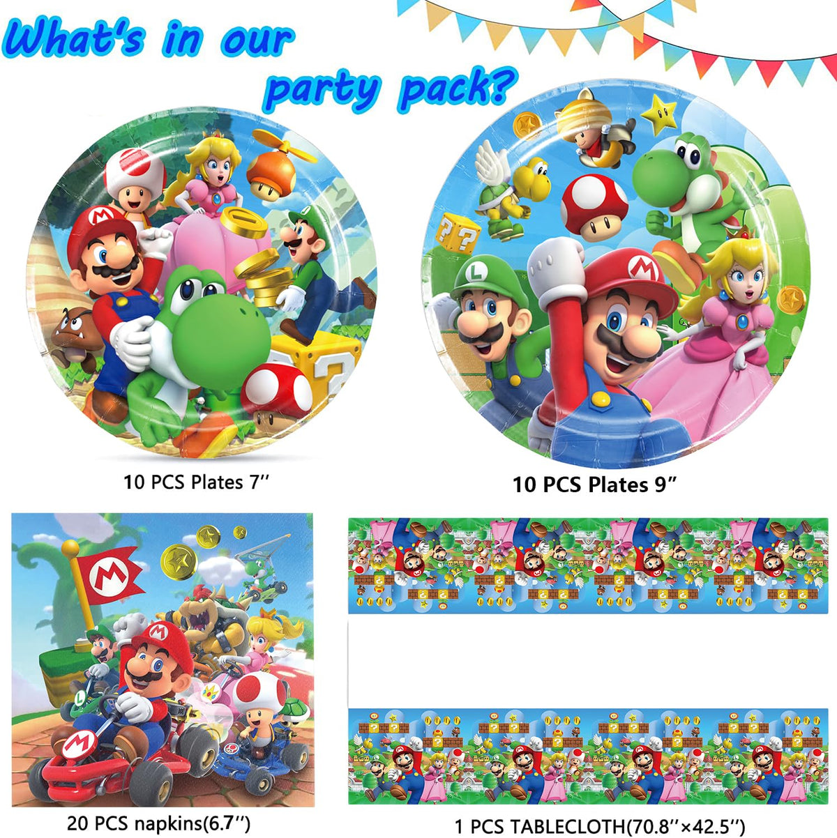 Fuyhiuous Mario Party tablecloth protecting table surfaces