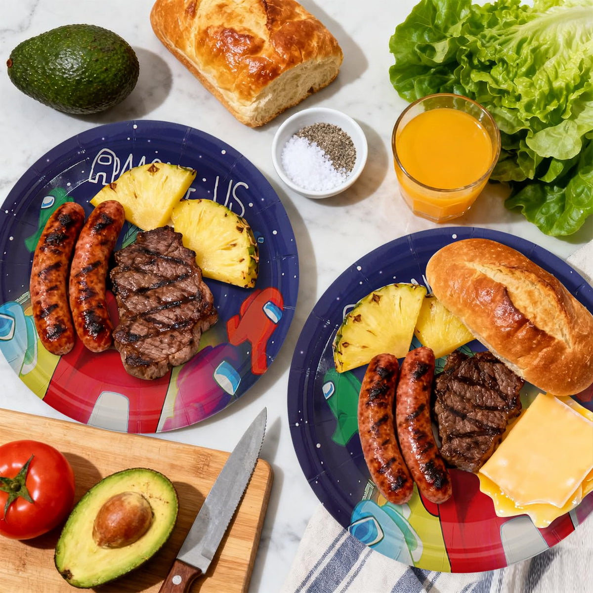 Fuyhiuos party set supports easy catering and cleanup after events.
