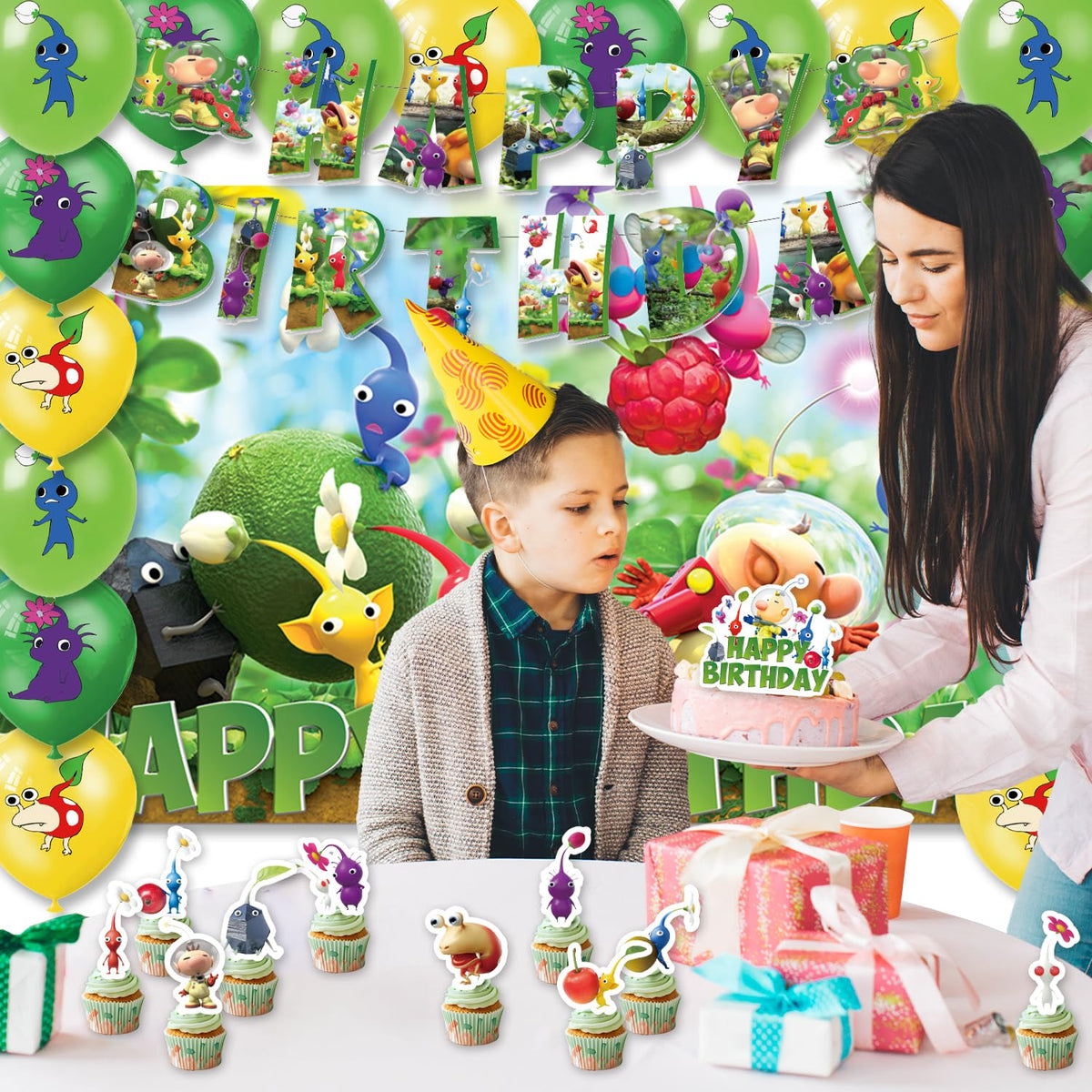Fuyhiuous Pikmin balloons add whimsy to any party space.