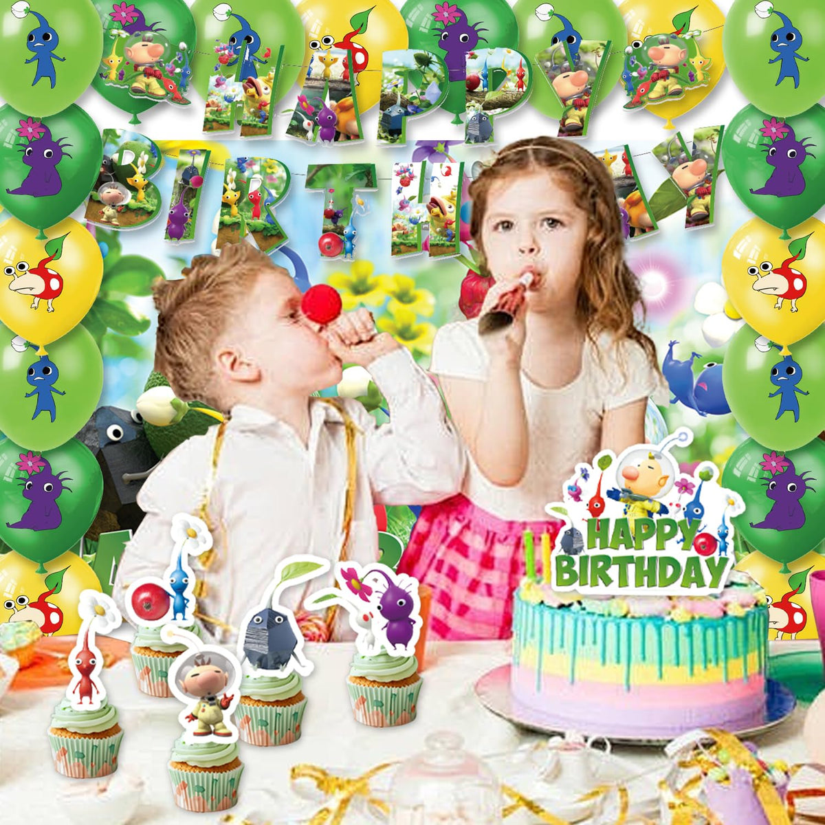 Fuyhiuous Pikmin party set coordinates styling for effortless decorating.