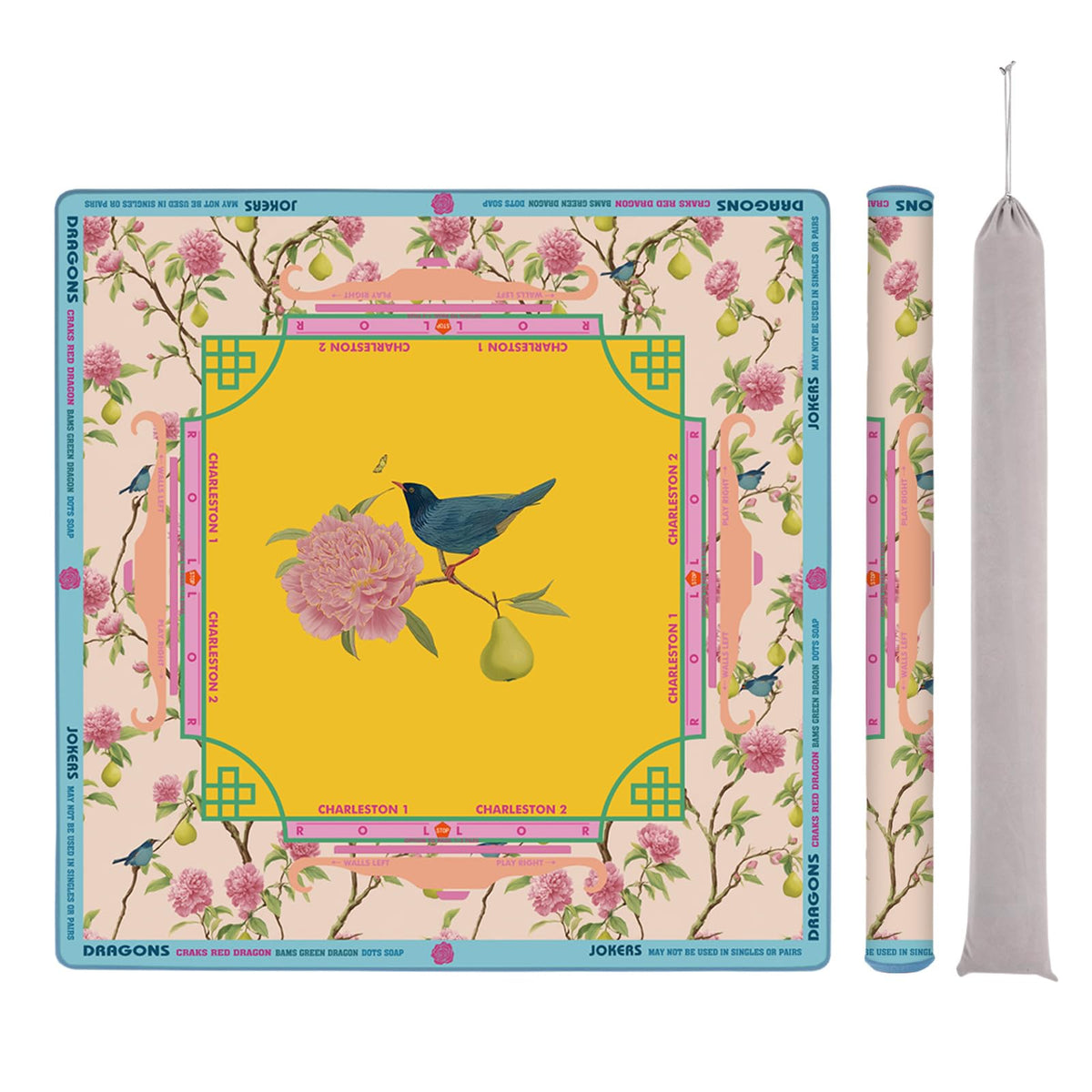 FUYIHGL rolled American Mahjong mat with border prompts for easy teaching