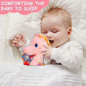 Fuzqq baby seahorse plush toy soft surface ideal for cuddling.