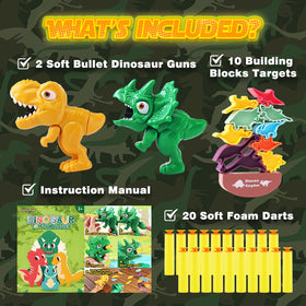 Fuzzy Pixie dinosaur blaster yellow T-Rex for party games and active fun