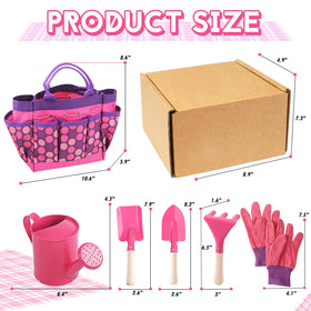Fuzzy Pixie wooden spade makes digging easy for small hands.