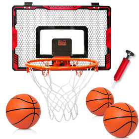 FviMzailon mini indoor basketball hoop over door saves space and enables quick play.
