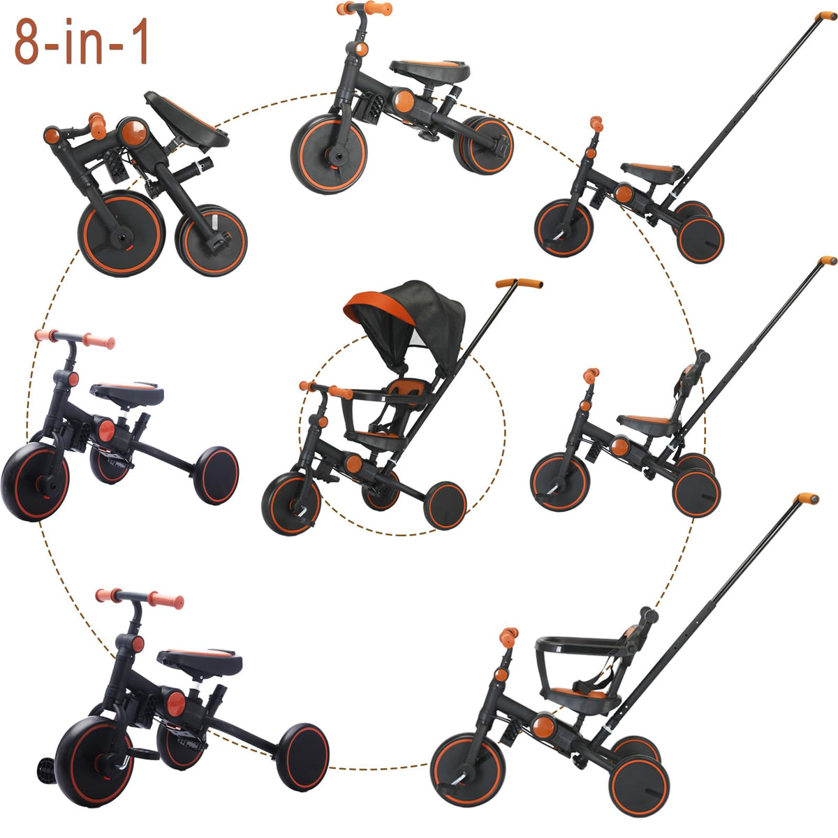 FVOJZQGD adjustable-height handlebar grows with your child.