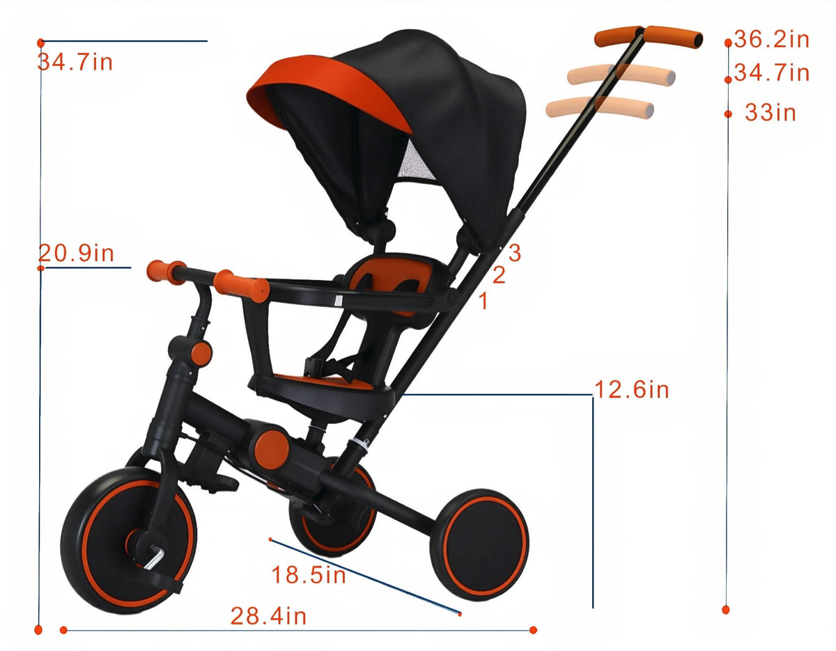 FVOJZQGD push-handle guides parents with easy steering.