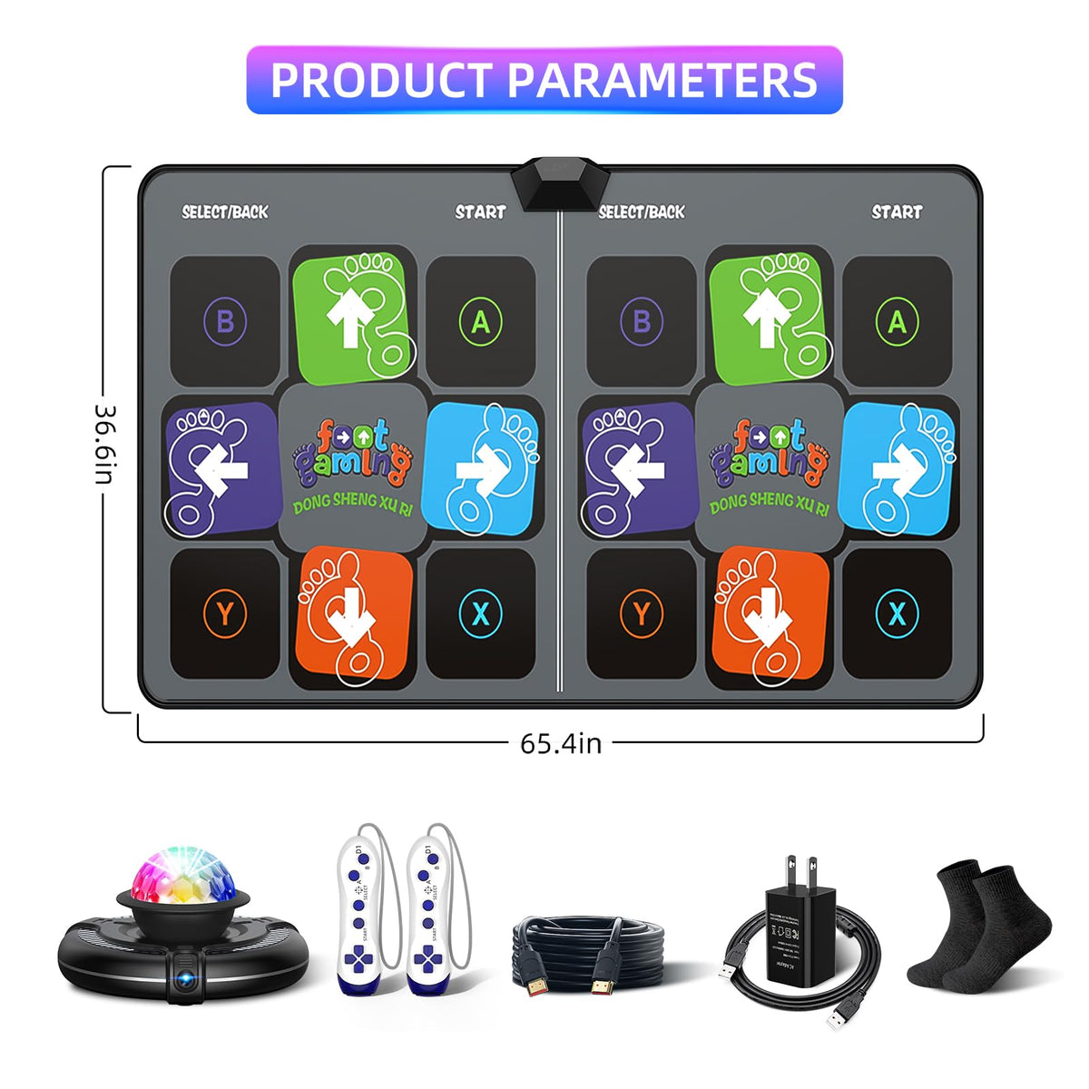 FWFX Dance Mat foldable design for simple storage
