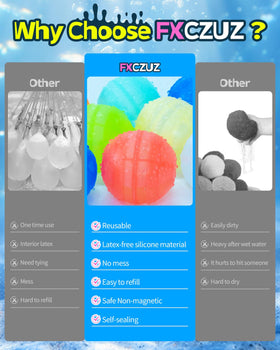 FXCZUZ non-magnetic safe water balloons for safe splash games