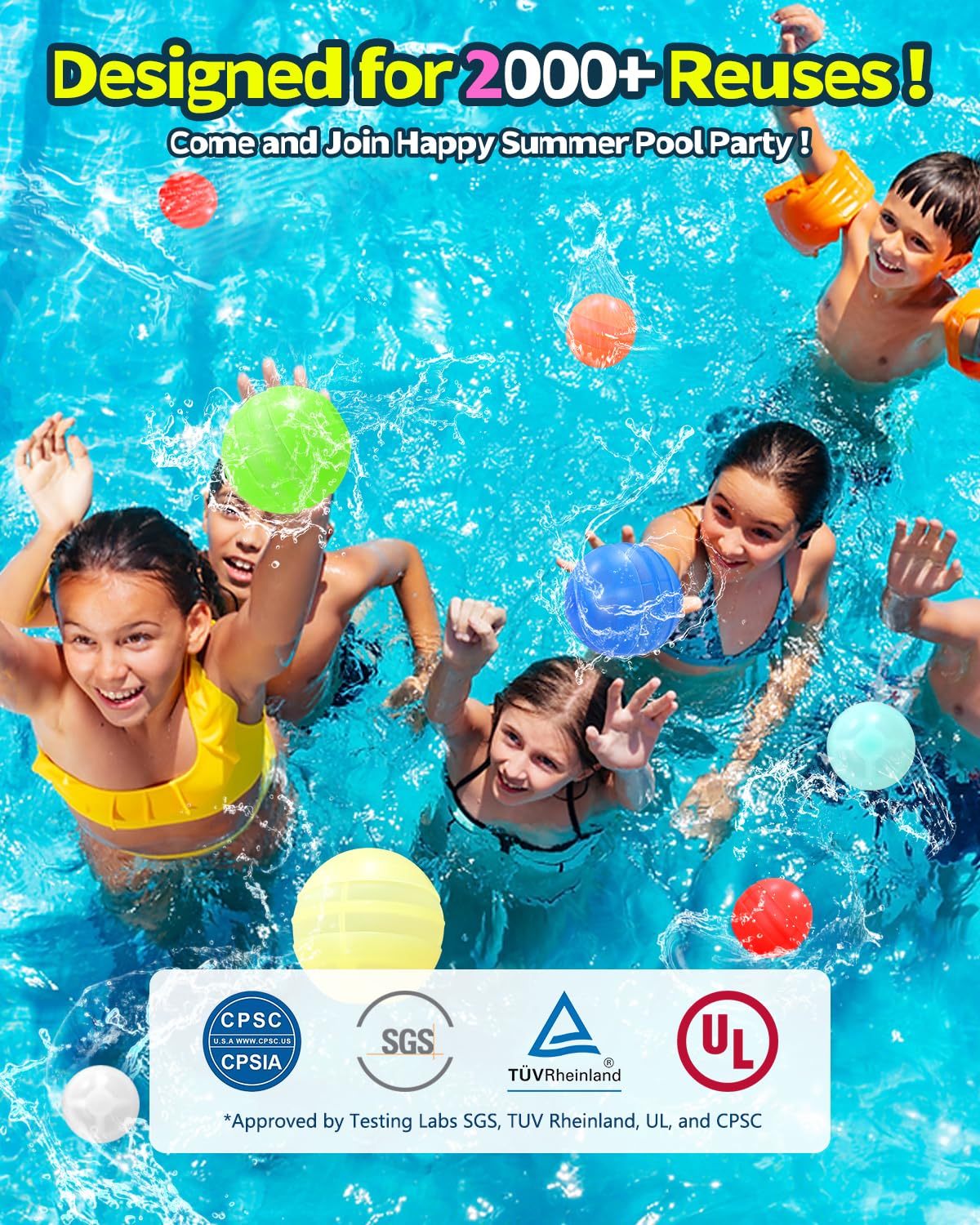Outdoor summer play with FXCZUZ water balloons during sunny day