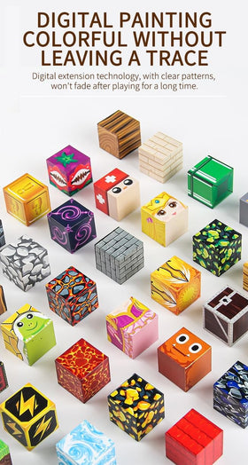 Children playing with FXLYNAF Magnetic Blocks during group activity