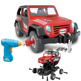 FYD 2in1 Take Apart Jeep Car drill in use for hands-on learning and coordination