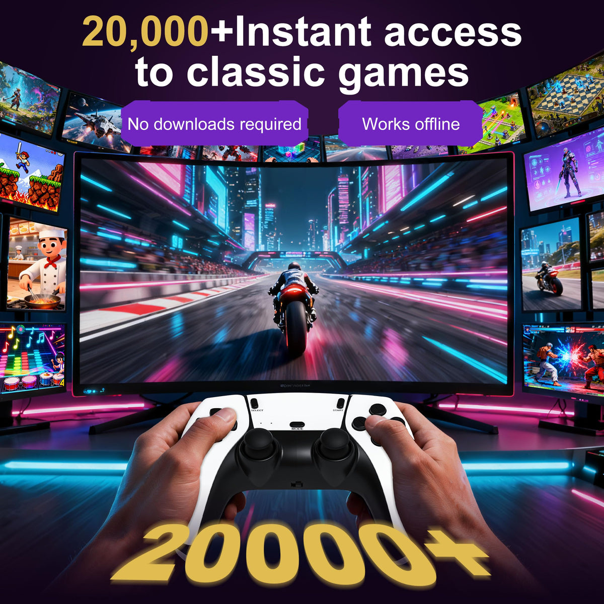 FYGOD.EDD 2026 upgraded retro console 4K HDMI output for crisp, vivid retro play on any TV