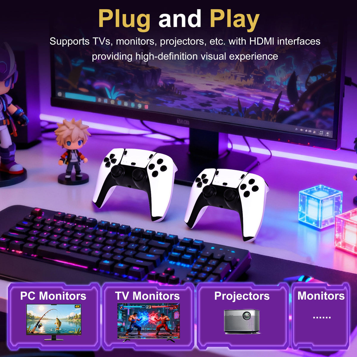 FYGOD.EDD 2026 upgraded retro console dual controllers enable local multiplayer joy