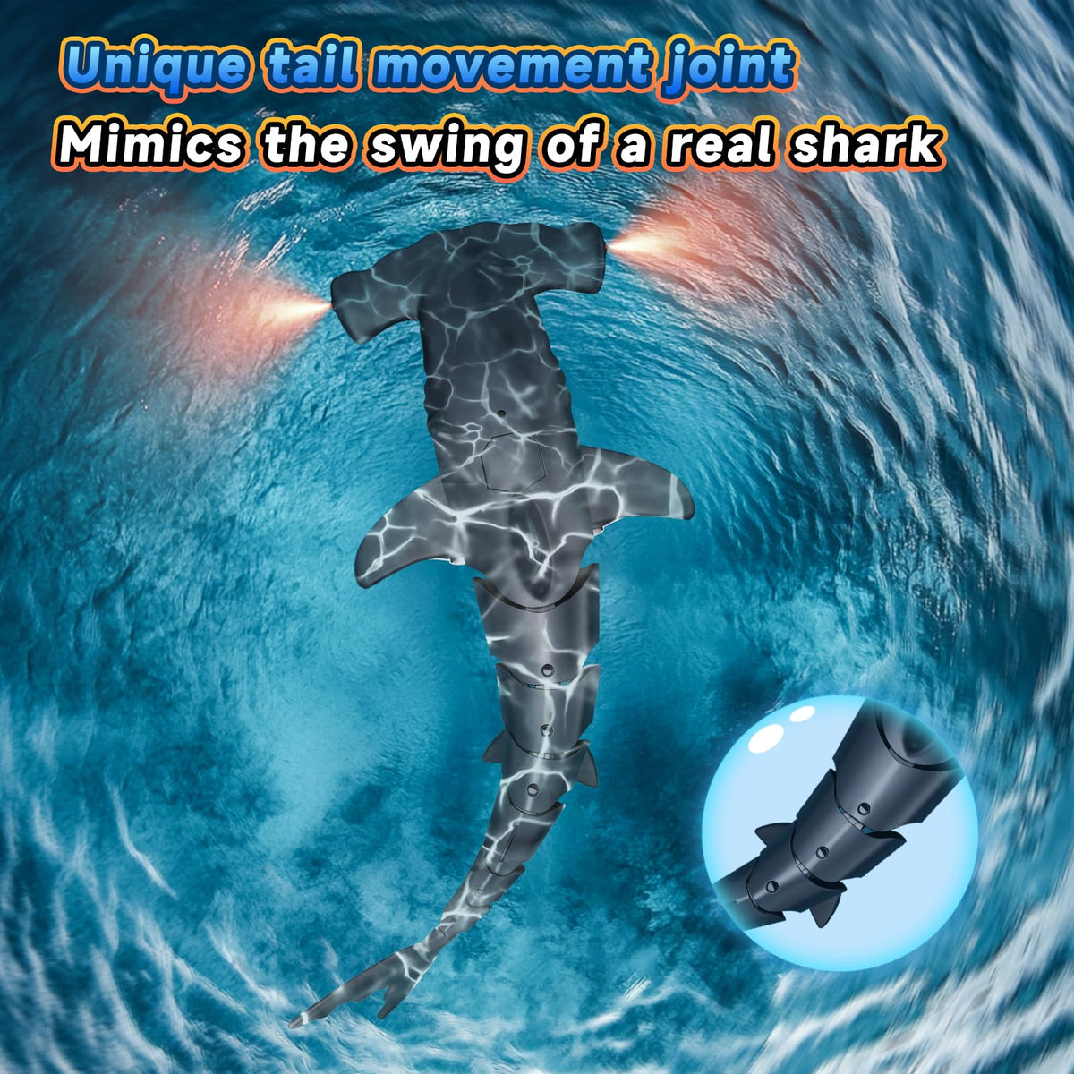 Fygurso hammerhead with light up eyes for dramatic nights
