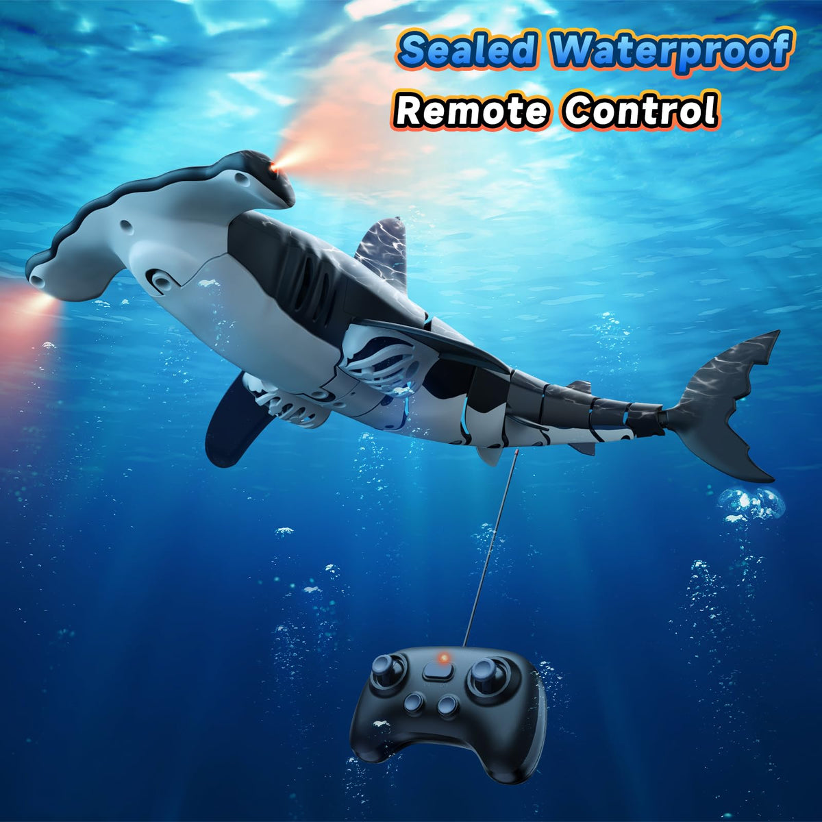 Fygurso IPX7 waterproof shark for pool or bath