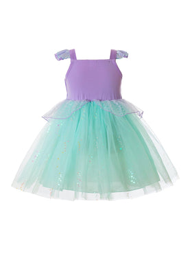 Fylytota mint-green mesh skirt with multi-layer fluff for twirl-worthy movement.