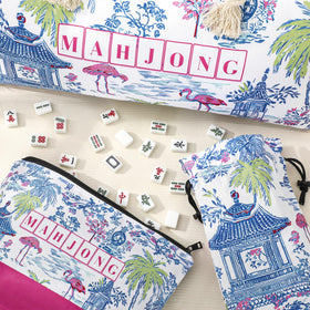 FYSUIMU mahjong tiles bag with zipper for secure tile storage