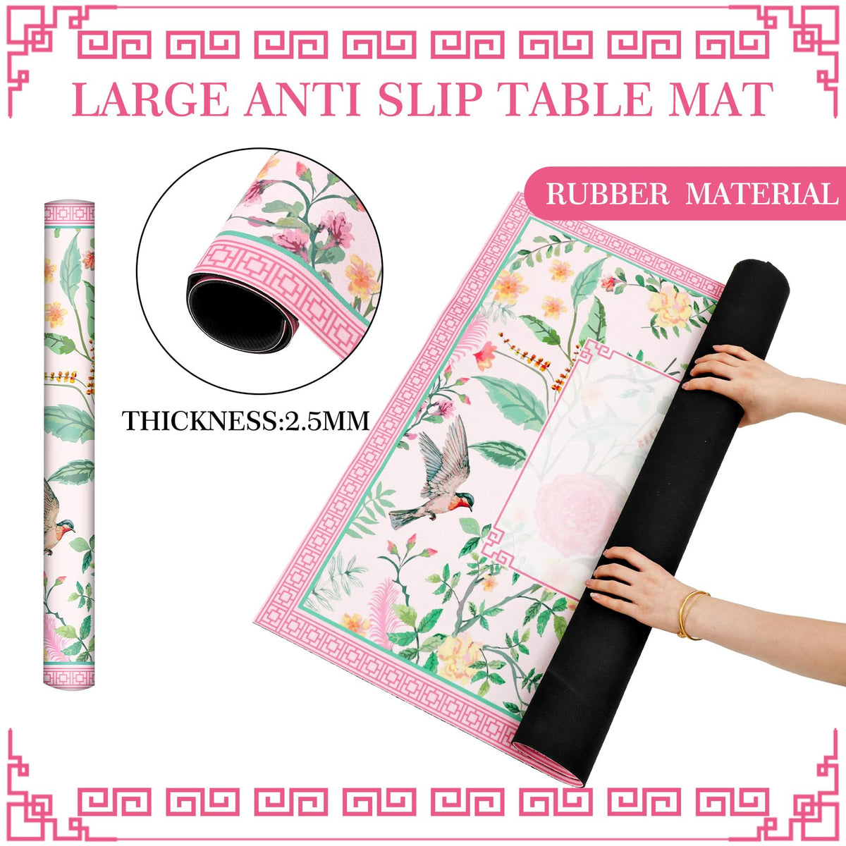 FYSUIMU non-slip rubber backing prevents sliding during play