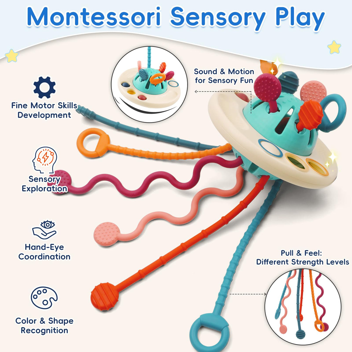 Fyxttalor UFO toy featuring non-slip grips for easy grasp by toddlers.