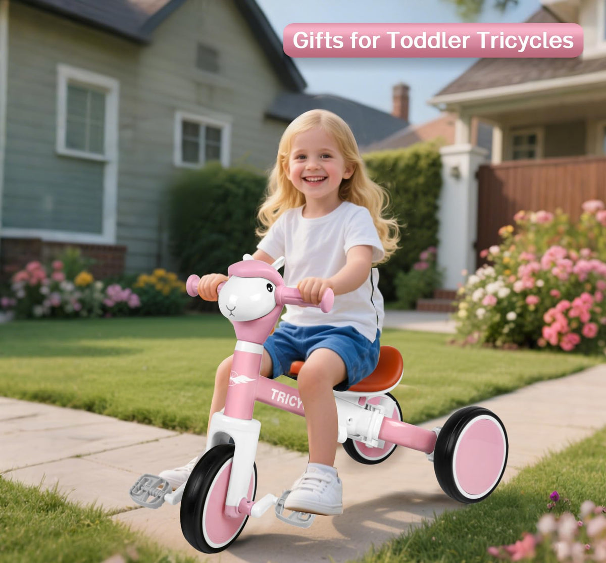 FZHZZ safety-focused tricycle in pink with 360° protection.