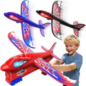 Fzlirou cool airplane launcher with glowing eyes for action-packed play
