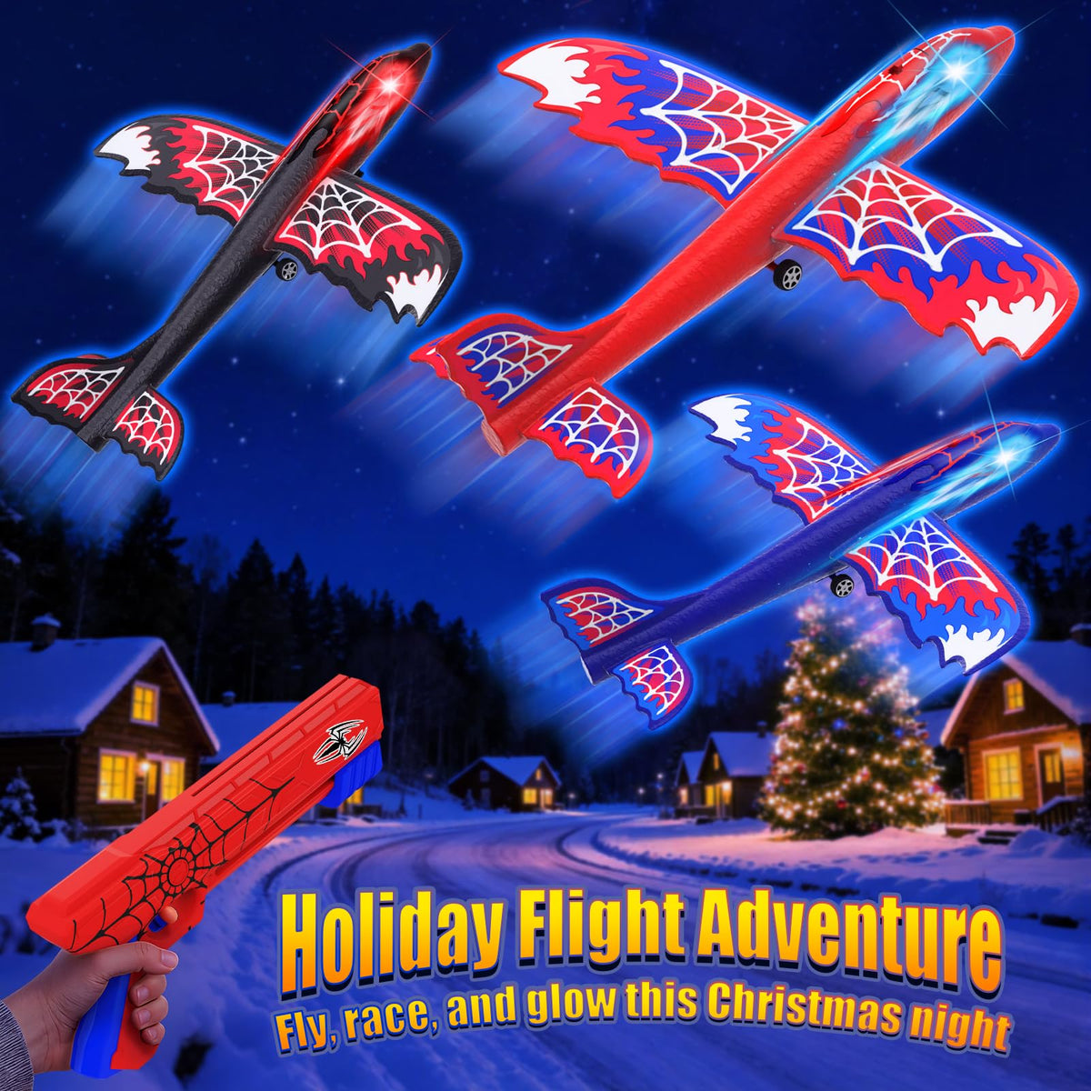 Fzlirou foam airplanes with web-pattern wings for stable glides