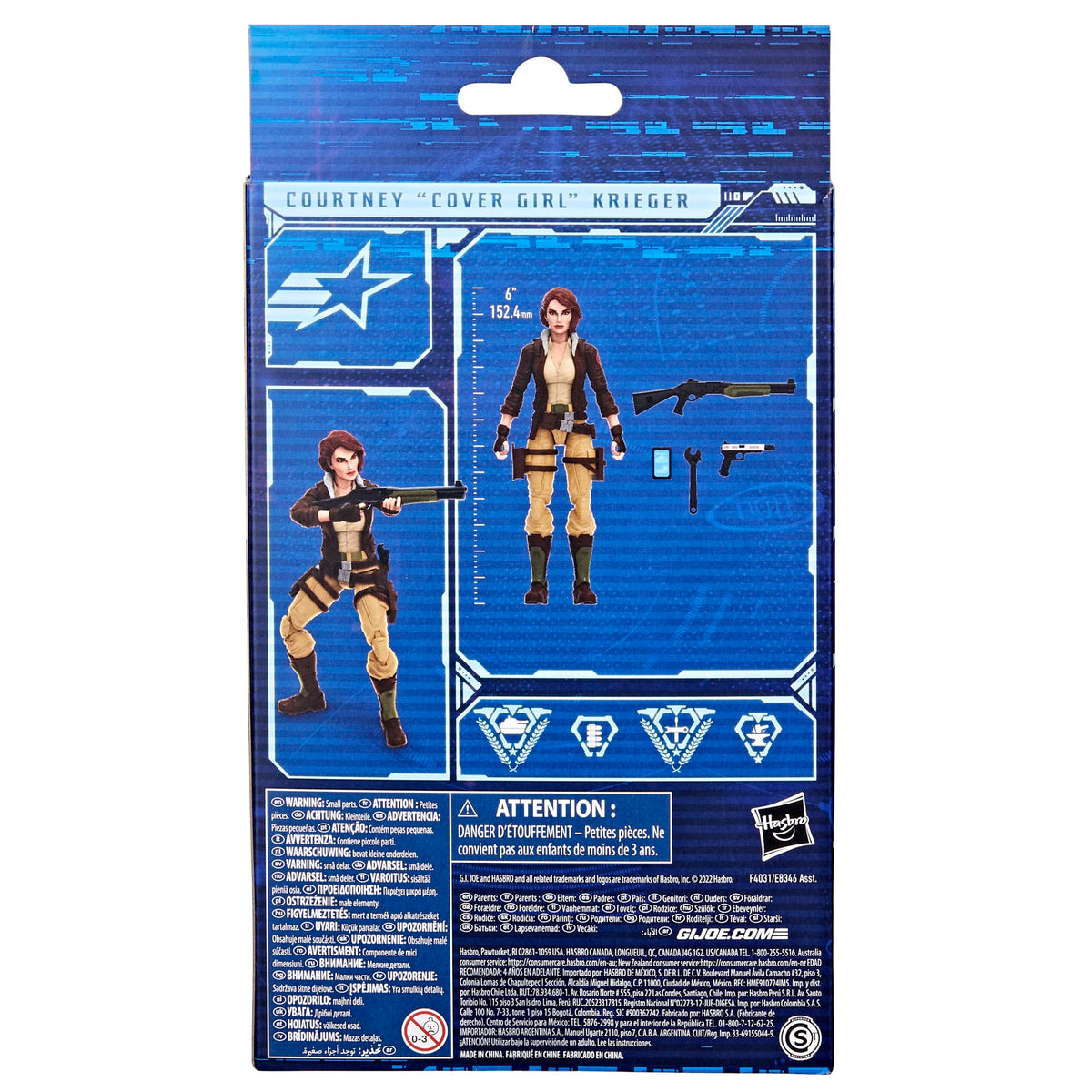 G.I. Joe Courtney Krieger accessories with weapons for immersive play