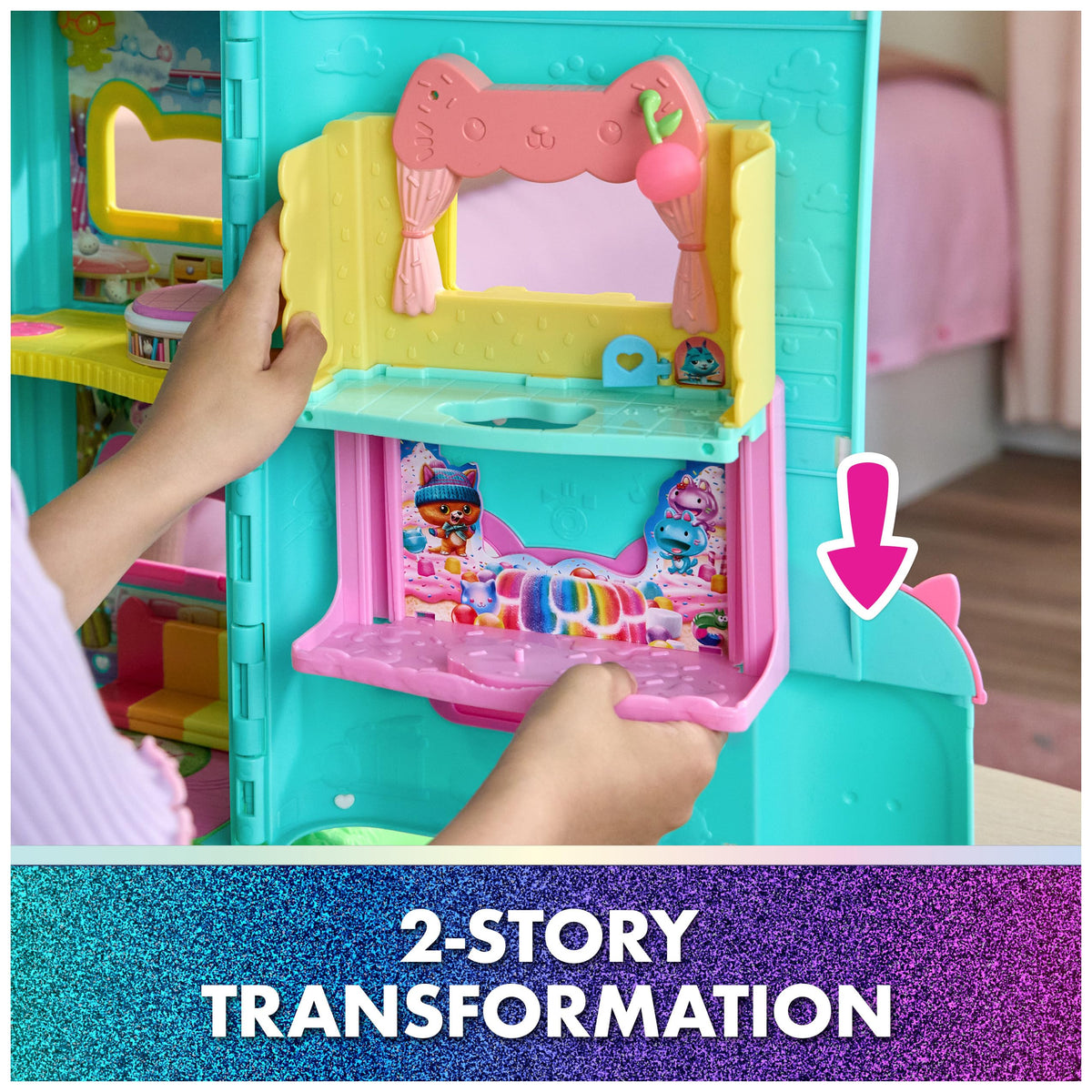 Gabby's Dollhouse Cakey Sink invites hands-on kitchen cleanup pretend play.