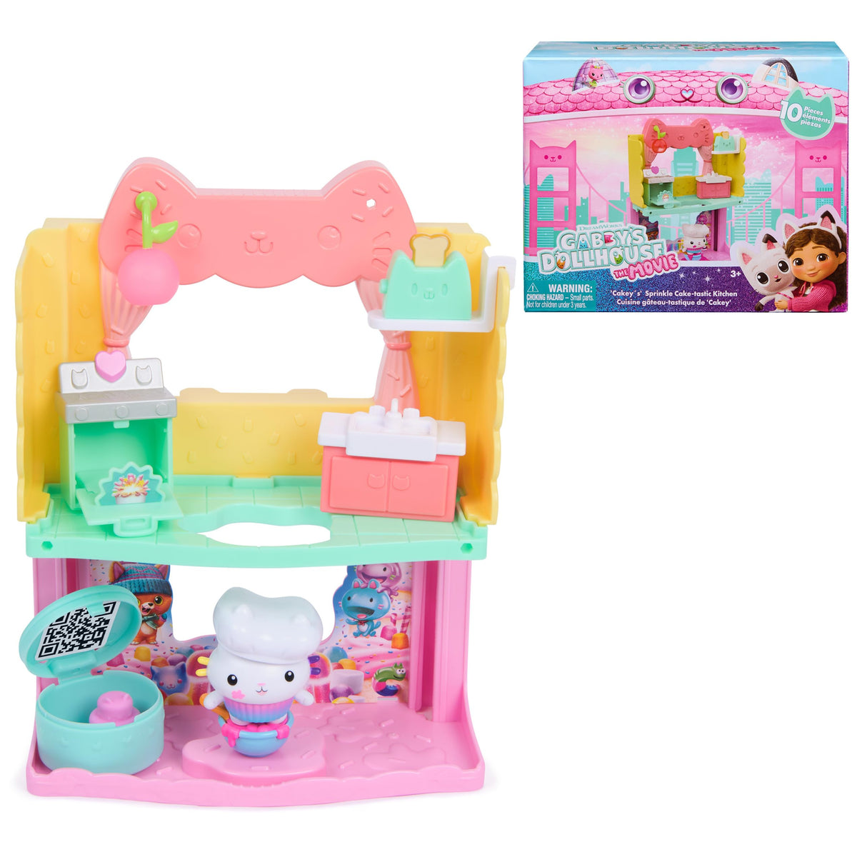Gabby's Dollhouse Cakey Sprinkle Kitchen Playset encourages imaginative pretend play and storytelling.