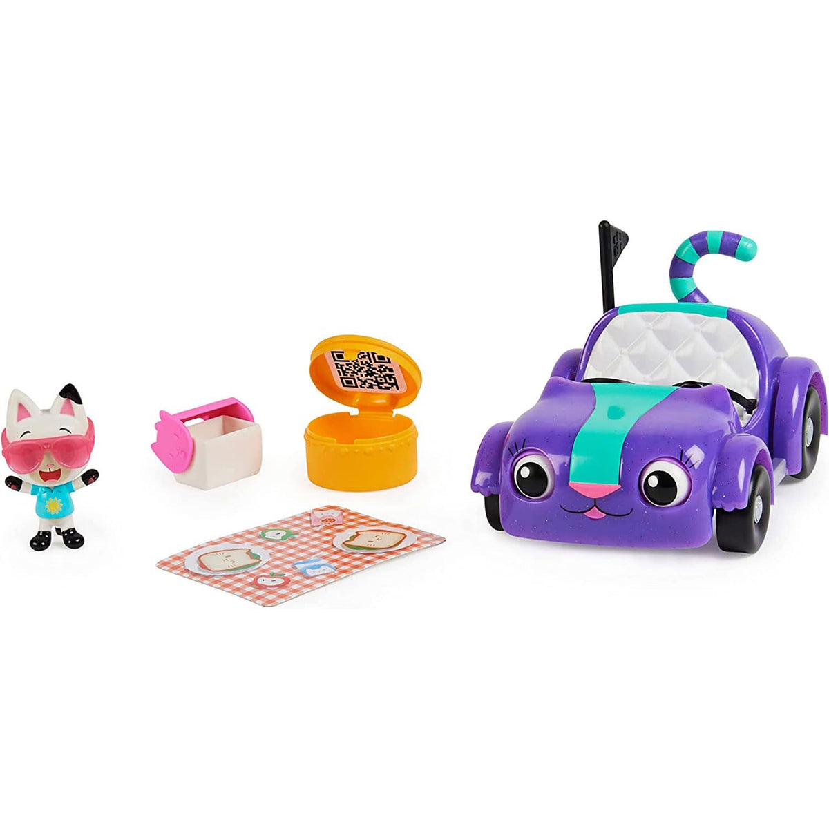 Gabby's Dollhouse Carlita's Car picnic scene encourages imaginative play.