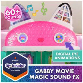 Gabby's Cat-a-vator transports dolls between floors for dynamic play.