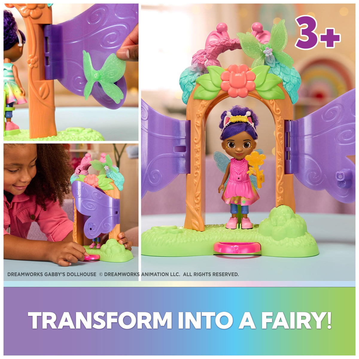 Gabby doll features movable limbs for dynamic fairy poses