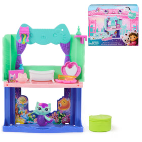 Gabby's Dollhouse MerCat Spa-Bathroom playset inspires imaginative pretend play