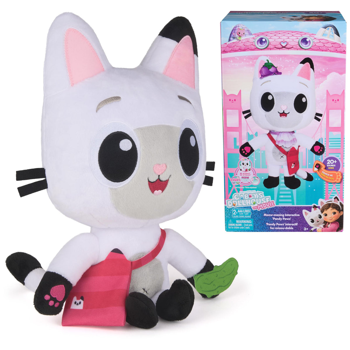 Gabby's Dollhouse Pandy Paws plush, 13-inch, cozy cuddles and imaginative play.