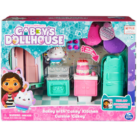Gabby’s Dollhouse Bakey fridge opens to store pretend treats after baking.