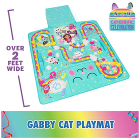 Gabby's Dollhouse playmat doubles as a storage box for quick cleanup.