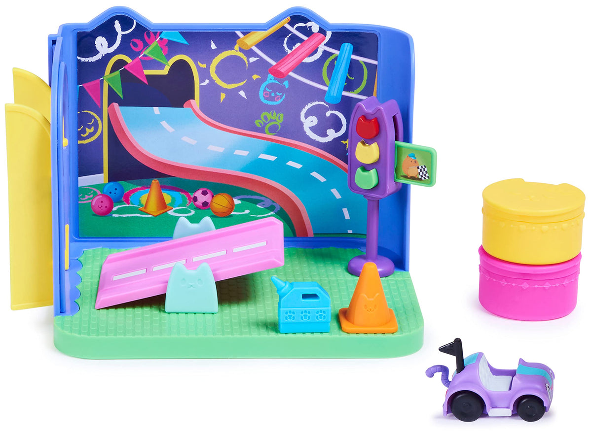Gabby’s Dollhouse slots fit with the Purrfect Dollhouse for extended play.