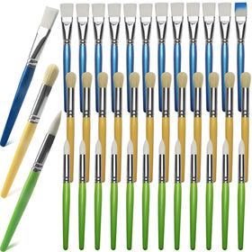 GACDR bulk 36-piece kids paint brushes for classrooms and home art projects.