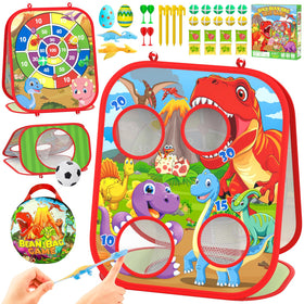 Gadetouq Dino Cornhole Board for kids' backyard toss and active play.