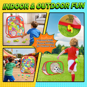 Gadetouq Dino figures and eggs for imaginative toss challenges.
