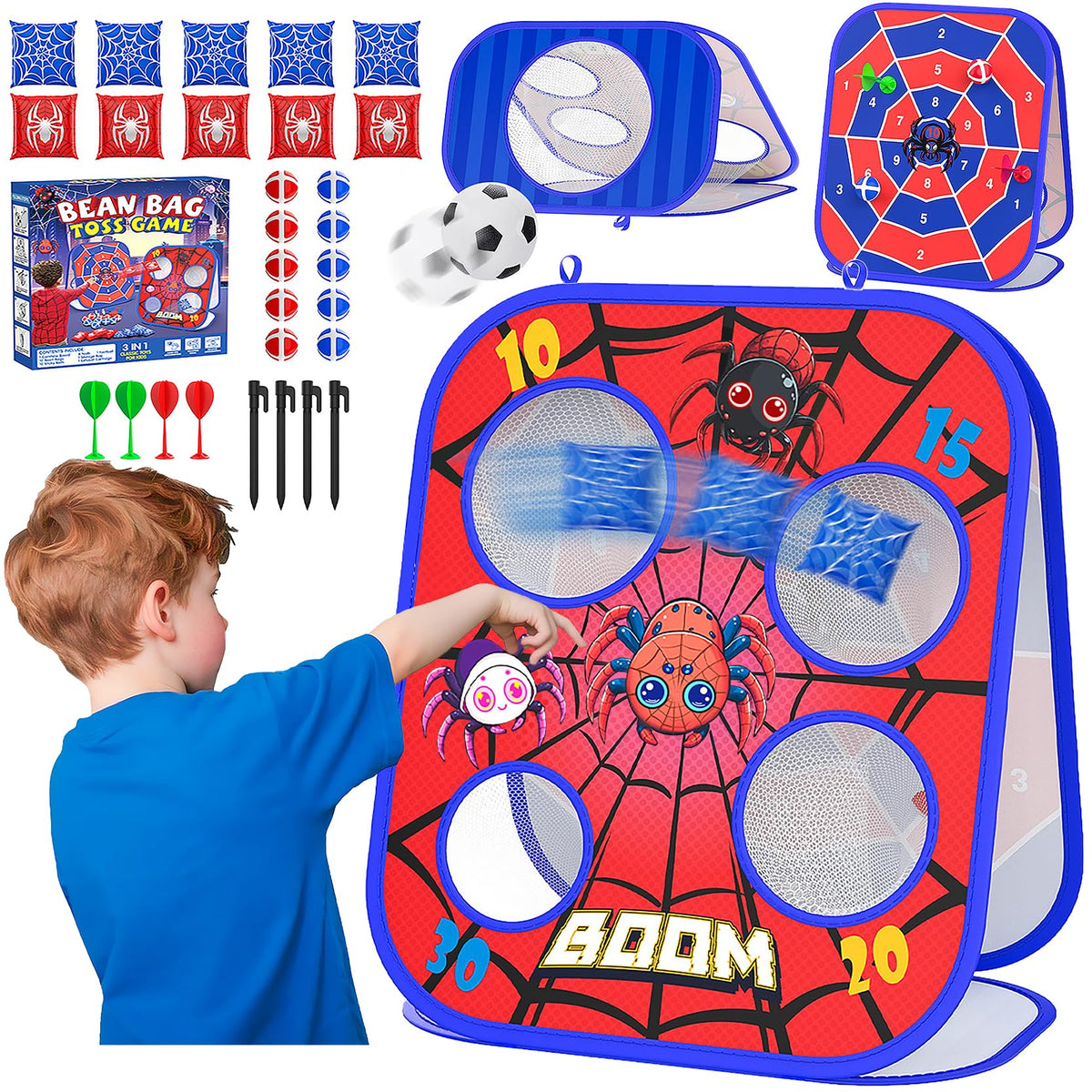 Gadetouq Spider Bean Bag Toss Board for durable outdoor play
