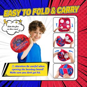 Gadetouq Spider Bean Bag Toss Foldable Board for quick setup