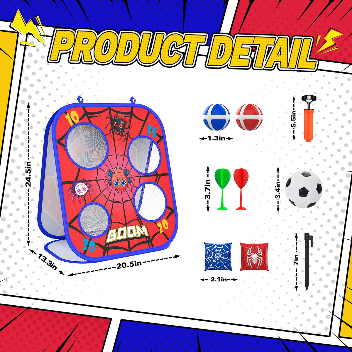 Gadetouq Spider Bean Bag Toss Outdoor Setup on grass or sand