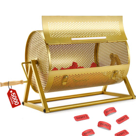 GADFISH extra-large raffle drum with wooden handle for smooth operation
